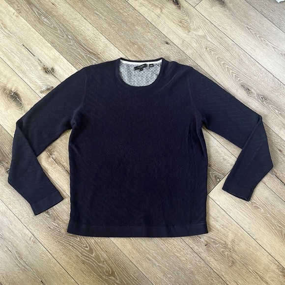 Ted Baker Nathe Navy Blue Textured Sweater - Picture 1 of 9